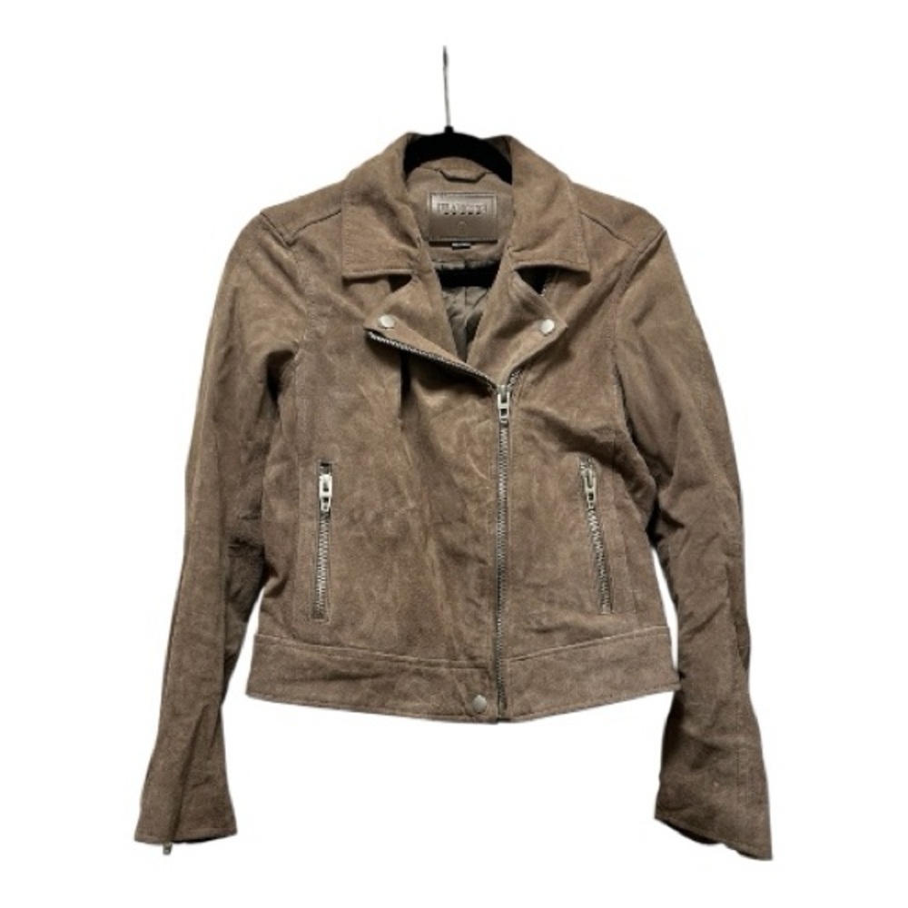 Blank NYC Taupe Leather Jacket